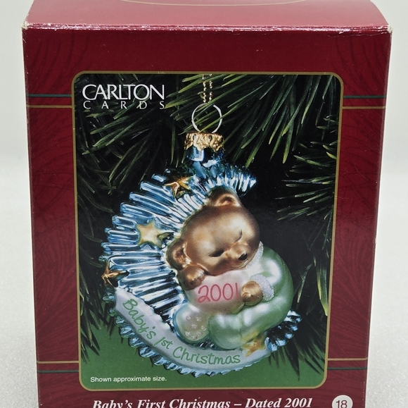 Carlton Cards Vintage Christmas 2001 Ornaments - Lot of 3 - Picture 3 of 7
